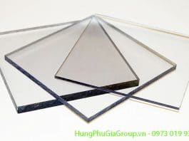 tấm lấy sáng Polycarbonate đặc không màu