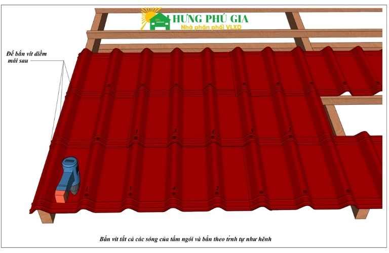 Cách bắt vít mái ngói Onduvilla đúng kỹ thuật