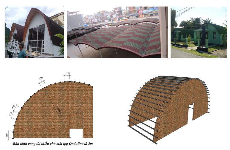 Cách thi công mái cong sử dụng tole sinh thái Onduline