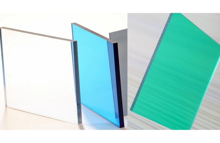 Tấm poly màu xanh cường lực, cao cấp