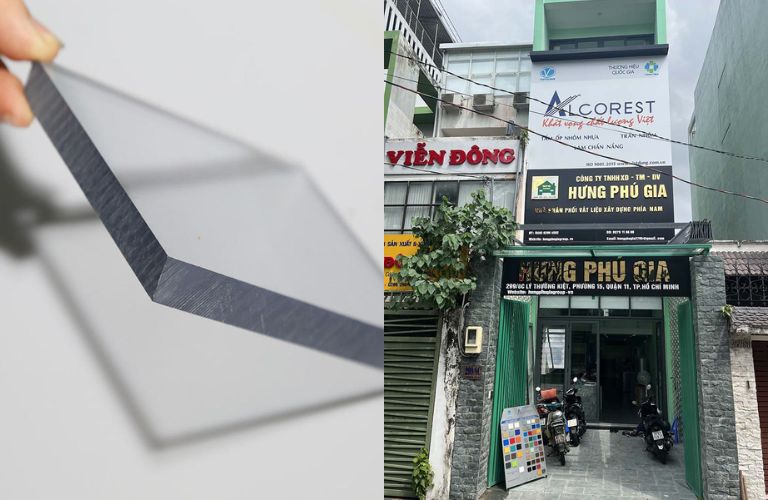 Hưng Phú Gia chuyên cung cấp tấm Polycarbonate đặc ruột 10mm chính hãng