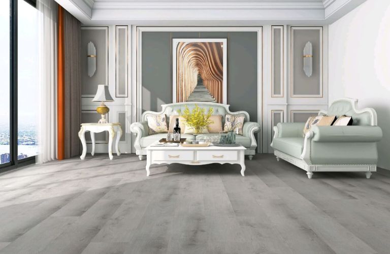 Simili giả gỗ thường được dùng để lót sàn trong không gian sống