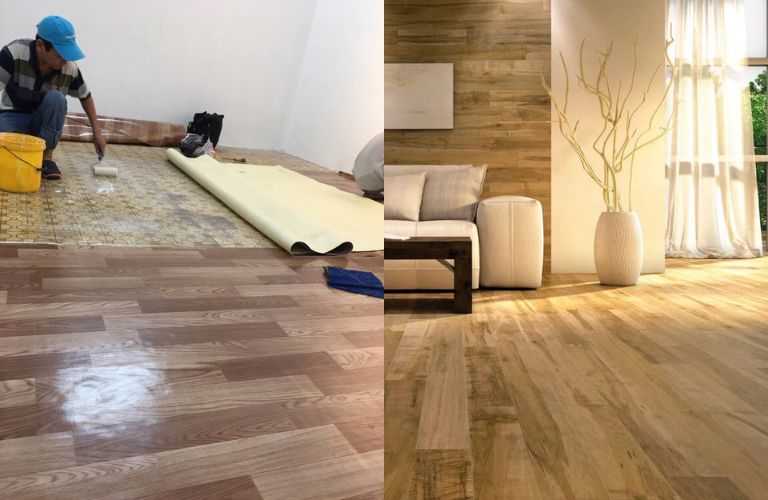 Thi công tấm Simili lót sàn