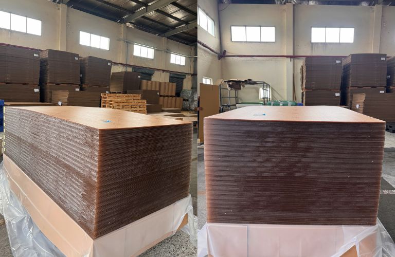 Các tấm mica Chochen được xếp ngay ngắn, bảo quản cẩn thận